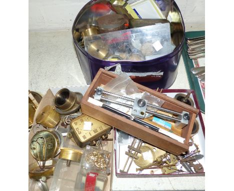 A selection of watchmaker's tools and equipment