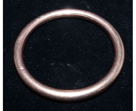 A 9 carat gold plain circular bangle, 18 gms