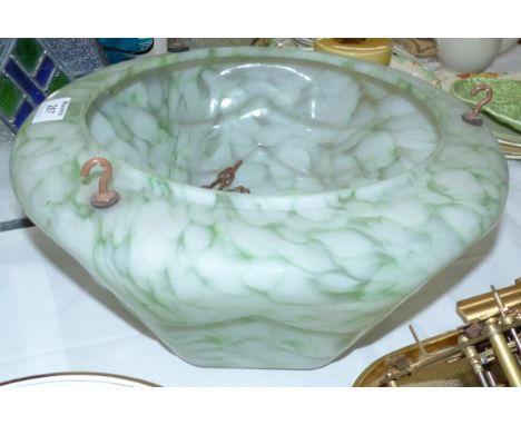 A 1920's style cloud glass light globe