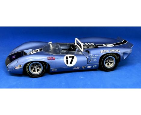 No 17 Walt Hangsen 1965 Lola T70 Spyder 1:18 scale model car. In original box. UNSIGNED. Good condition. All autographs come 