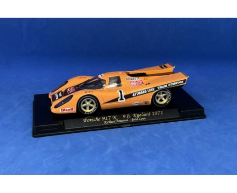 Porsche 917 K Kyalami 1971 Flyclassic scaled model car. Good condition. All autographs come with a Certificate of Authenticit