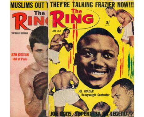 Collection of 2 Magazines 1967, June-July, September-October. 'The Ring' Includes Muhammad Ali and Joe Frazier. Good conditio