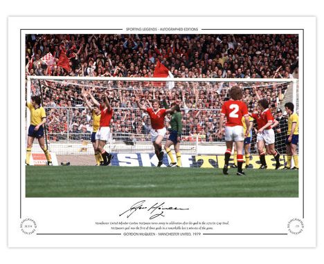 Autographed Gordon Mcqueen 16 X 12 Limited-Edition : A Superb 16 X 12 Limited Edition Print Depicting Gordon Mcqueen Turning 