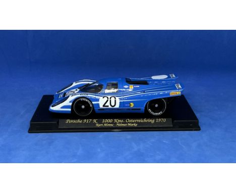 Porsche 917 K 1000 kms Osterreichring 1970 Flyclassic scaled model car. Good condition. All autographs come with a Certificat