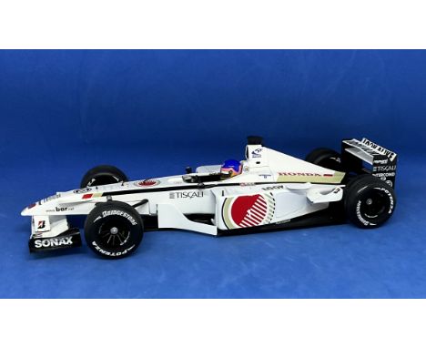 BAR Honda 03 1:18 scale model car. NO PACKAGING. Good condition. All autographs come with a Certificate of Authenticity. We c