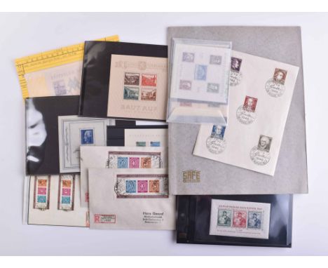 schöner Posten Deutschland. nach 1945 Zonendie Briefmarkenblöcke und Briefe befinden sich alle in sehr guter Erhaltung,ganz ü