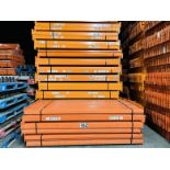 10 BAYS OF 16'H X 34"D X 96"L TEARDROP STYLE PALLET RACKS