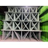 (30X) USED KEYSTONE UPRIGHT. SIZE 16'H X 48"D, 3"X 1-5/8" VISTA GREEN