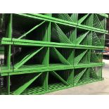 REFURBISHED 30 PCS OF TEARDROP UPRIGHT SIZE 16'H X 34"D, 3"X3" POST, GREEN