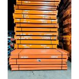 10 BAYS OF 16'H X 34"D X 96"L TEARDROP STYLE PALLET RACKS