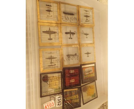 Colour Magic Lantern slides, Aircraft recogonition and advertising, fourteen in total