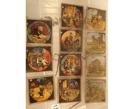 Colour Magic Lantern slides, Aesops Fables, eleven in total