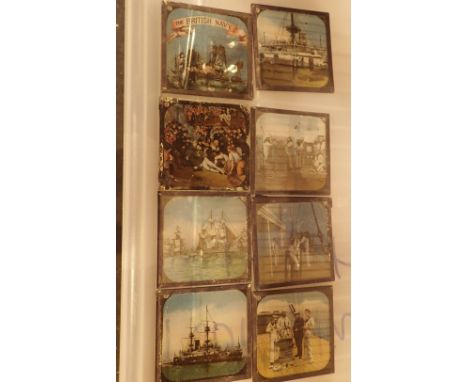 Colour Magic Lantern slides, The Royal Navy, eight in total