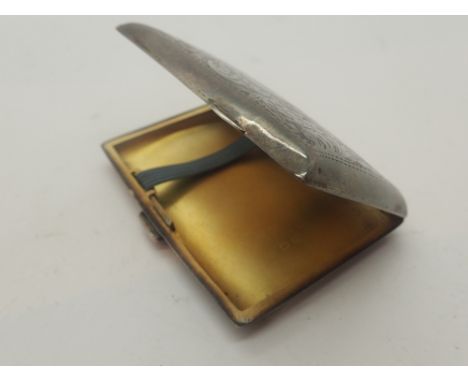 Silver cigarette case, Birmingham 1918, 68.9g