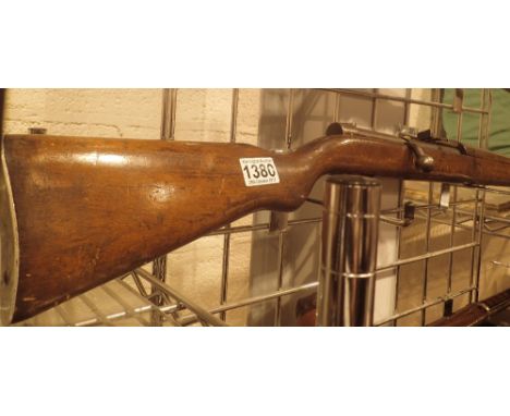 WWII German training gun in Mauser style firing pellets   CONDITION REPORT:  This item looks like a genuine rifle. Board mark