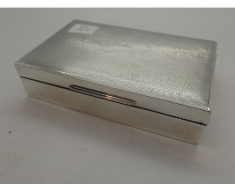 Hallmarked silver cigarette box, assay Sheffield