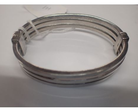 925 silver hinged bangle, circumference: 20 cm