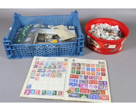 A collection of postage stamps to include First Day Covers, albums and loose examples.
