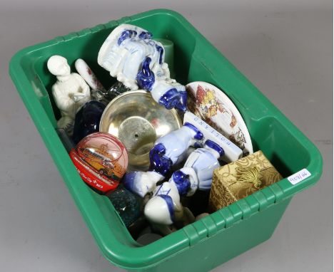 Two boxes of collectables to include Royal Worcester, art glass and Royal Albert etc.