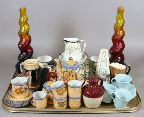 A tray lot of collectables to include a Noritake part tea set, Royal Doulton, Hornsea, Royal Worcester, Buchan jug, Arthur Wo