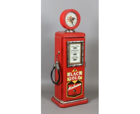A Quartz clock formed in the style of an American fuel pump 'Blackgold Alabama'
