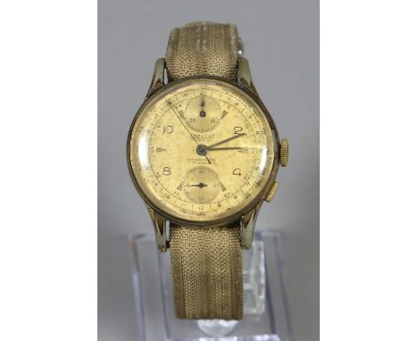 A gents Exactus gold plate manual chronograph automatique 17 rubis wristwatch (AF).