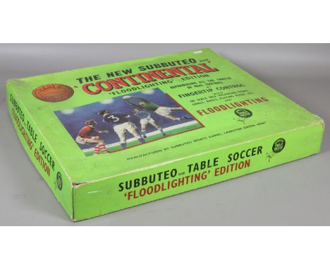 A boxed Subbuteo continental floodlighting edition table soccer game.