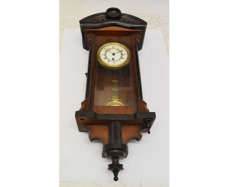 Small Vienna style wall clock, 40.5 cm high