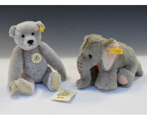 Steiff Trampili Elephant 083211 and Steiff Classic Bear 001666 (26cm high)