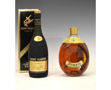 Bottle of Remy Martin V.S.O.P. Cognac, and a 1 litre bottle of Dimple Haig Scotch Whisky (2)