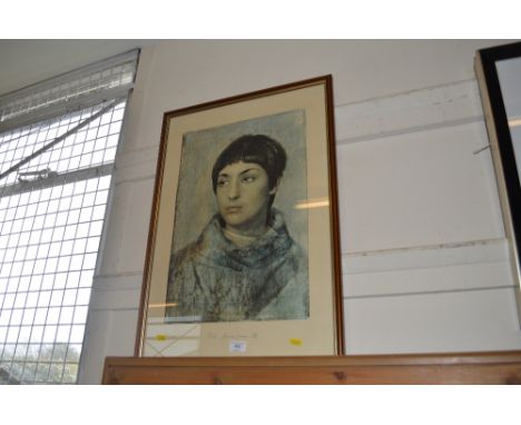 A framed portrait print