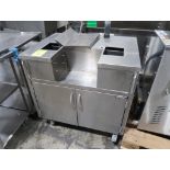 stainless base for Zummo juicer, on casters- see lot 434