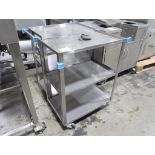 stainless stocking cart w/ shelves