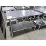 stainless table w/ undershelf