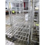 aluminum tub/tray rack, on casters