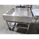 stainless iced product merchandiser, anglable