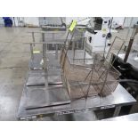 2) fry baskets ~18" x 17" & 2) stainless brackets