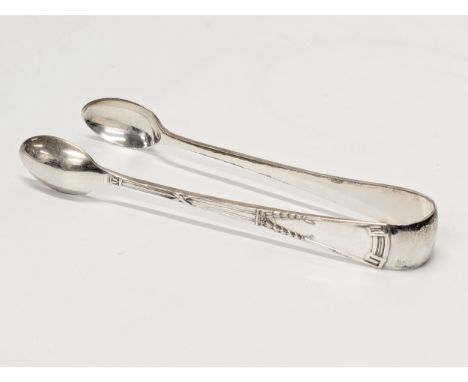 A pair of Early 20th Century silver sugar tongs by Thomas Bradbury &amp; Sons Ltd. Sheffield, 1923. 21.5g