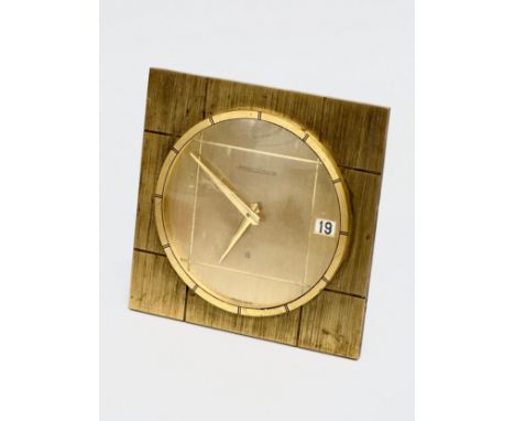 A rare Jaeger-LeCoultre brass desk clock. Model 465.