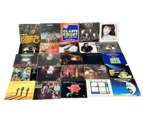 A collection of LP, vinyl records. ABBA, Michael Jackson, Queen etc