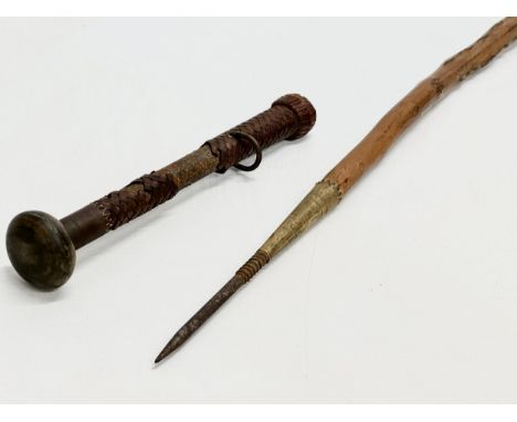 A Late 19th/Early 20th Century Basque Makila walking stick.