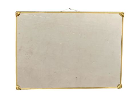 A vintage brass framed mirror. 56x41cm
