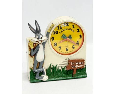 A 1974 Janex Corp Bugs Bunny Talking Alarm clock. 17x17cm