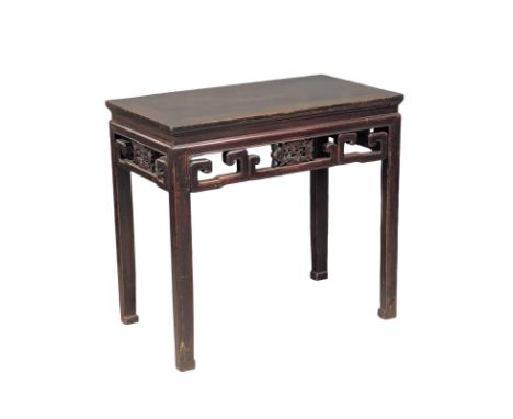 An Early / Mid 19th Century Chinese padauk console table. Emperor Jiaqing / Daoguang. 94.5x54.5x86cm (10)