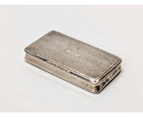 An Early 19th Century silver snuff box. Marks are rubbed. 53g