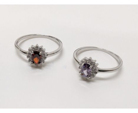2 silver rings, size Q