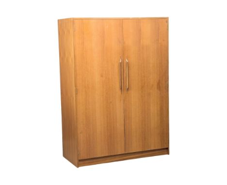 A Mid Century teak wardrobe. 121.5x56x170.5cm
