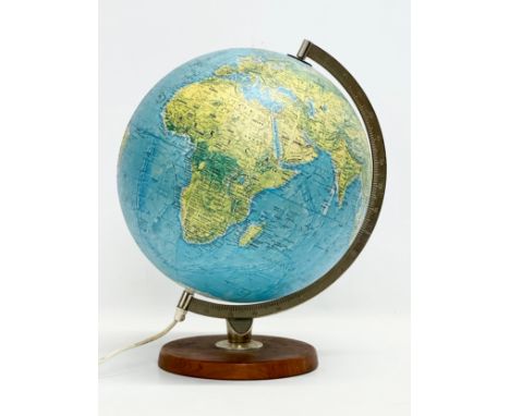 A 1970’s Danish Scan-Globe on teak base. 40cm