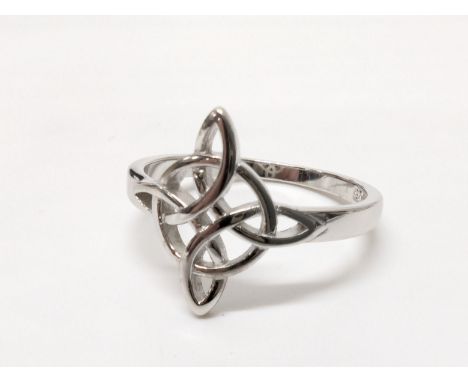 Silver Celtic ring, size R