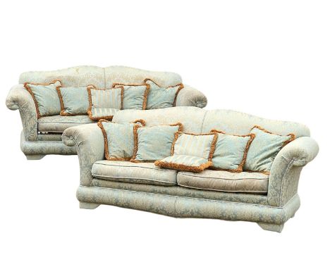 Medallion Upholstery LTD. A pair of large Victorian style country house “Gainsborough” sofas. 210cm